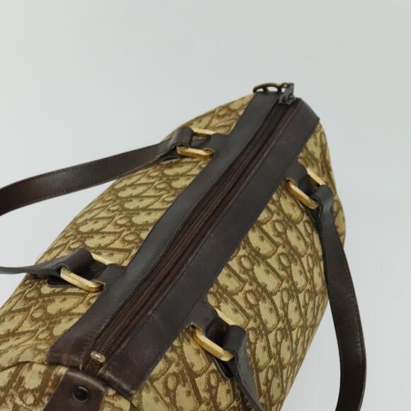 DIOR Trotter Canvas Boston Bag Brown Gold - Picture 6 of 12